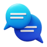 3D chat bubble icon